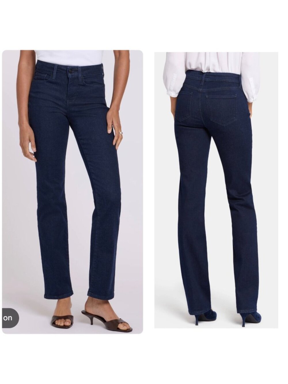 NYDJ Marilyn Straight Leg Jeans Womens 16 Indigo Blue Lift Tuck Stretch Comfort